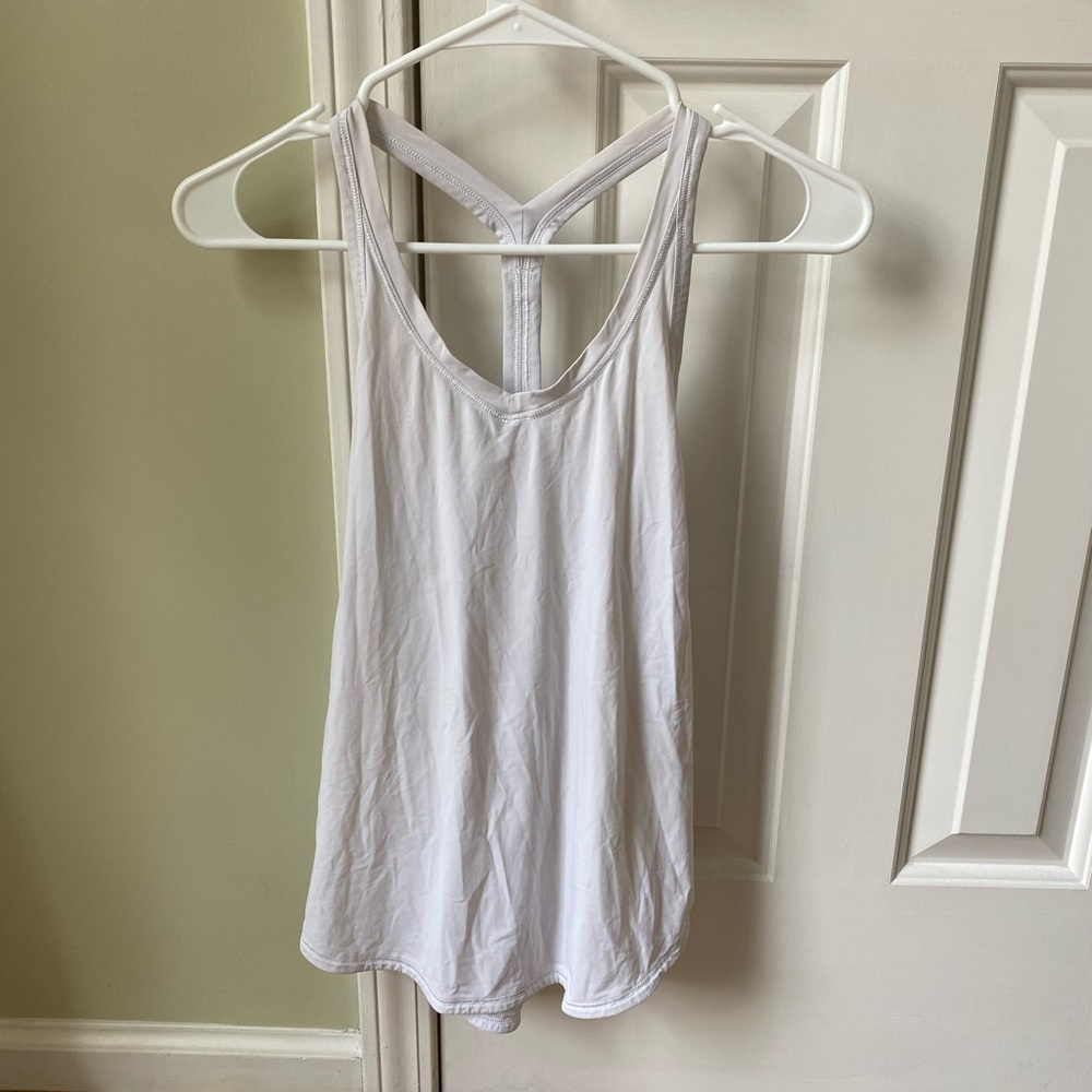 loose white lululemon racerback tank